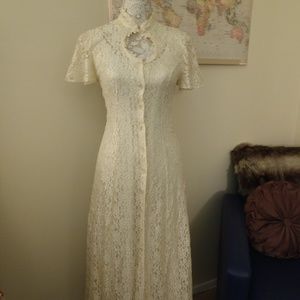 Vintage White Lace Day Dress